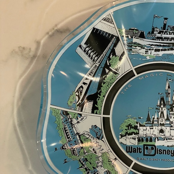 VINTAGE 70's Disney Candy Dish Magic Kingdom Blue - Picture 5 of 6